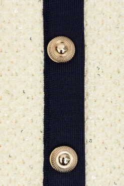Self-Portrait Kids cream Skirt with buttons