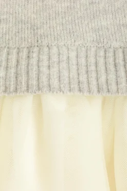 Self-Portrait Kids GREY Dress with tulle skirt