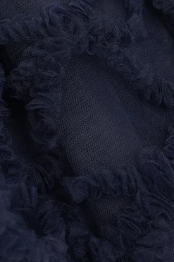 Self-Portrait Kids NAVY BLUE Skirt with tulle trim