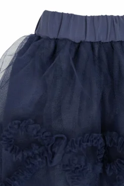 Self-Portrait Kids NAVY BLUE Skirt with tulle trim