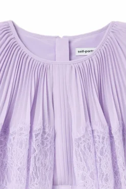Self-Portrait Kids PURPLE Dress with lace trim