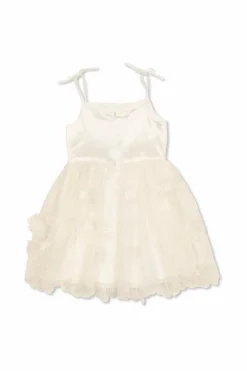 Self-Portrait Kids WHITE Dress with floral motif