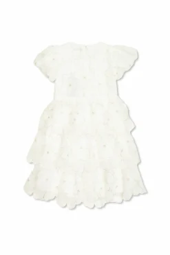 Self-Portrait Kids WHITE Dress with floral motif