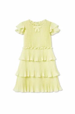 Self-Portrait Kids YELLOW Dress with decorative trim