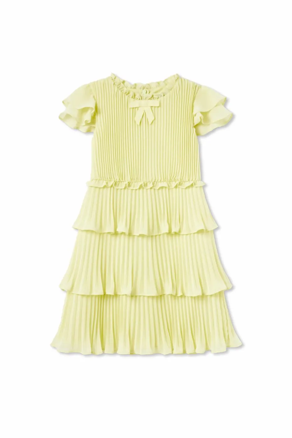 Self-Portrait Kids YELLOW Dress with decorative trim