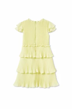 Self-Portrait Kids YELLOW Dress with decorative trim