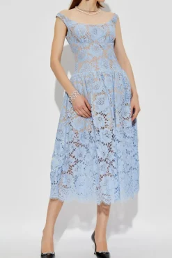 Self-Portrait light blue Lace dress