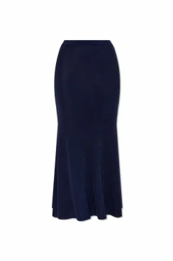 Self-Portrait NAVY BLUE Skirt with lurex thread