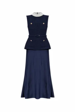 Self-Portrait NAVY BLUE Sleeveless dress