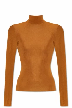 Self-Portrait ORANGE Fitted turtleneck
