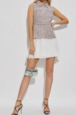 Self-Portrait PINK Dress with pleated skirt