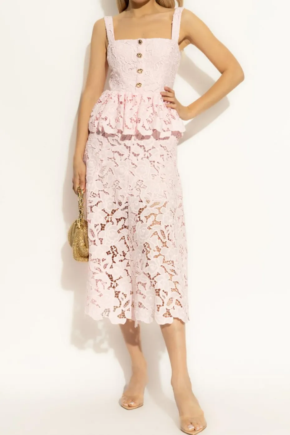Self-Portrait PINK Lace dress with straps