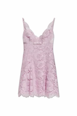 Self-Portrait PINK Lace dress with spaghetti straps