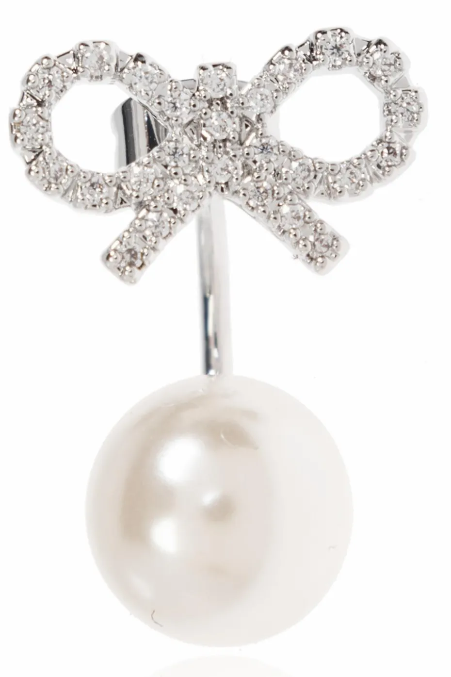 Self-Portrait SILVER Earrings with shimmering crystals