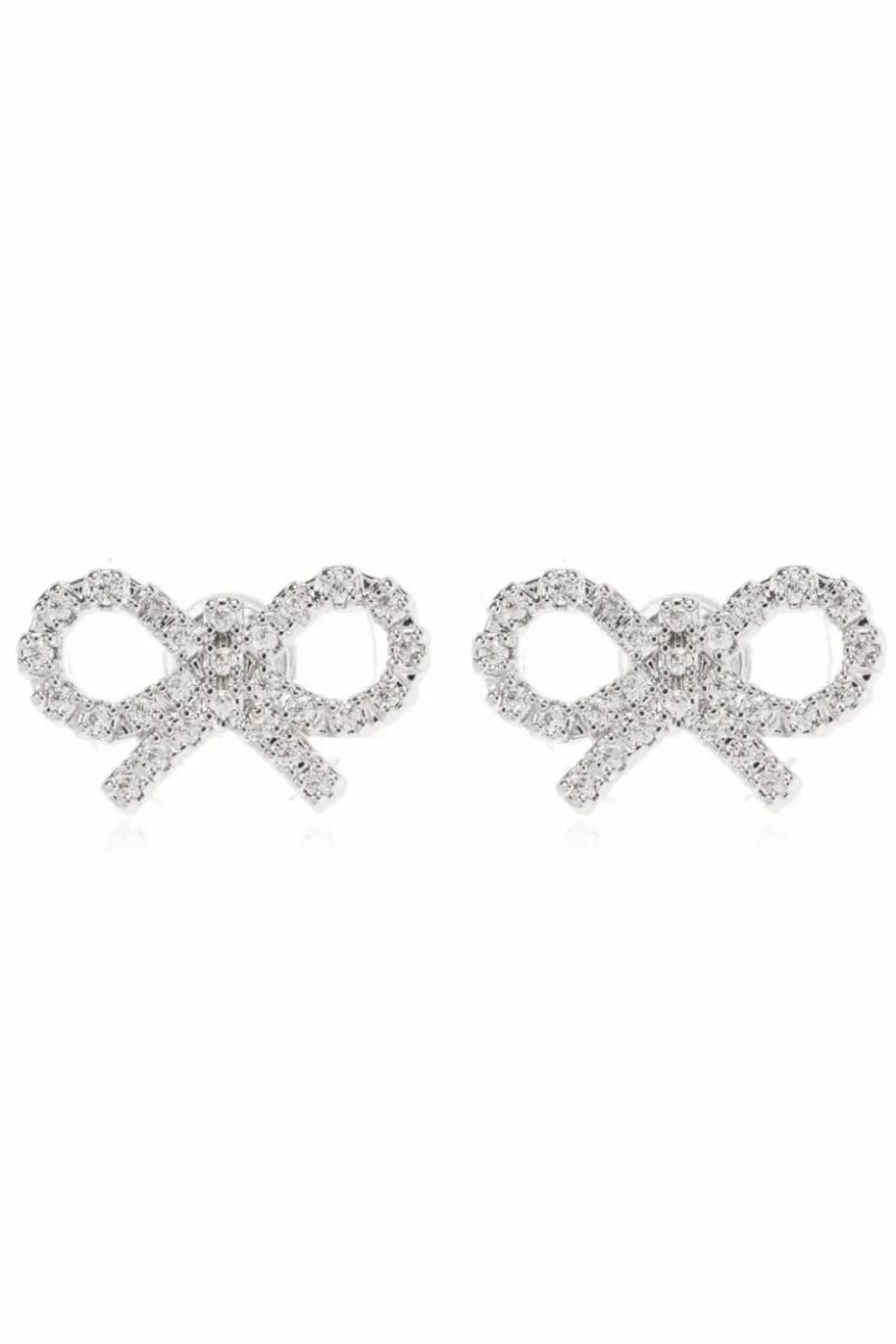 Self-Portrait SILVER Earrings with shimmering crystals