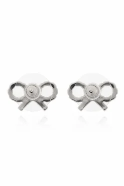 Self-Portrait SILVER Earrings with shimmering crystals