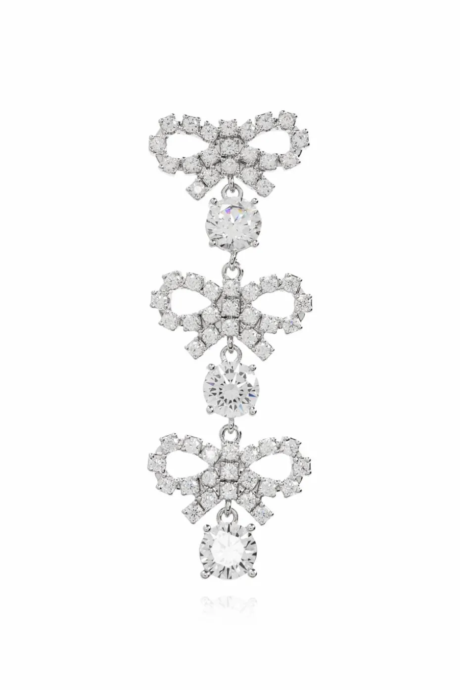 Self-Portrait SILVER Earrings with shimmering crystals