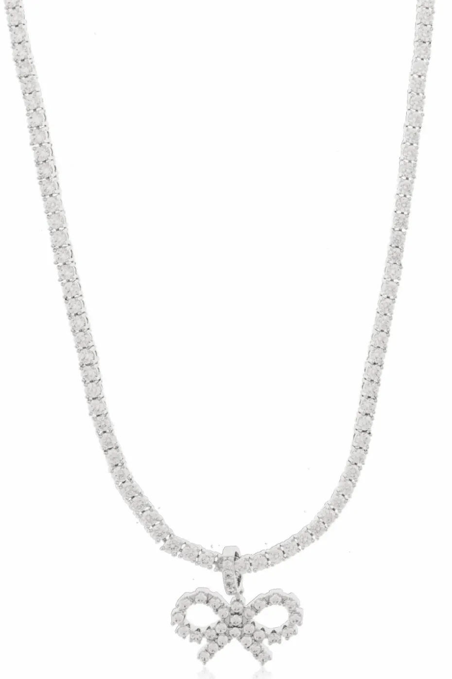 Self-Portrait SILVER Necklace with shimmering crystals