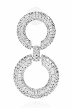 Self-Portrait SILVER Shimmering earrings