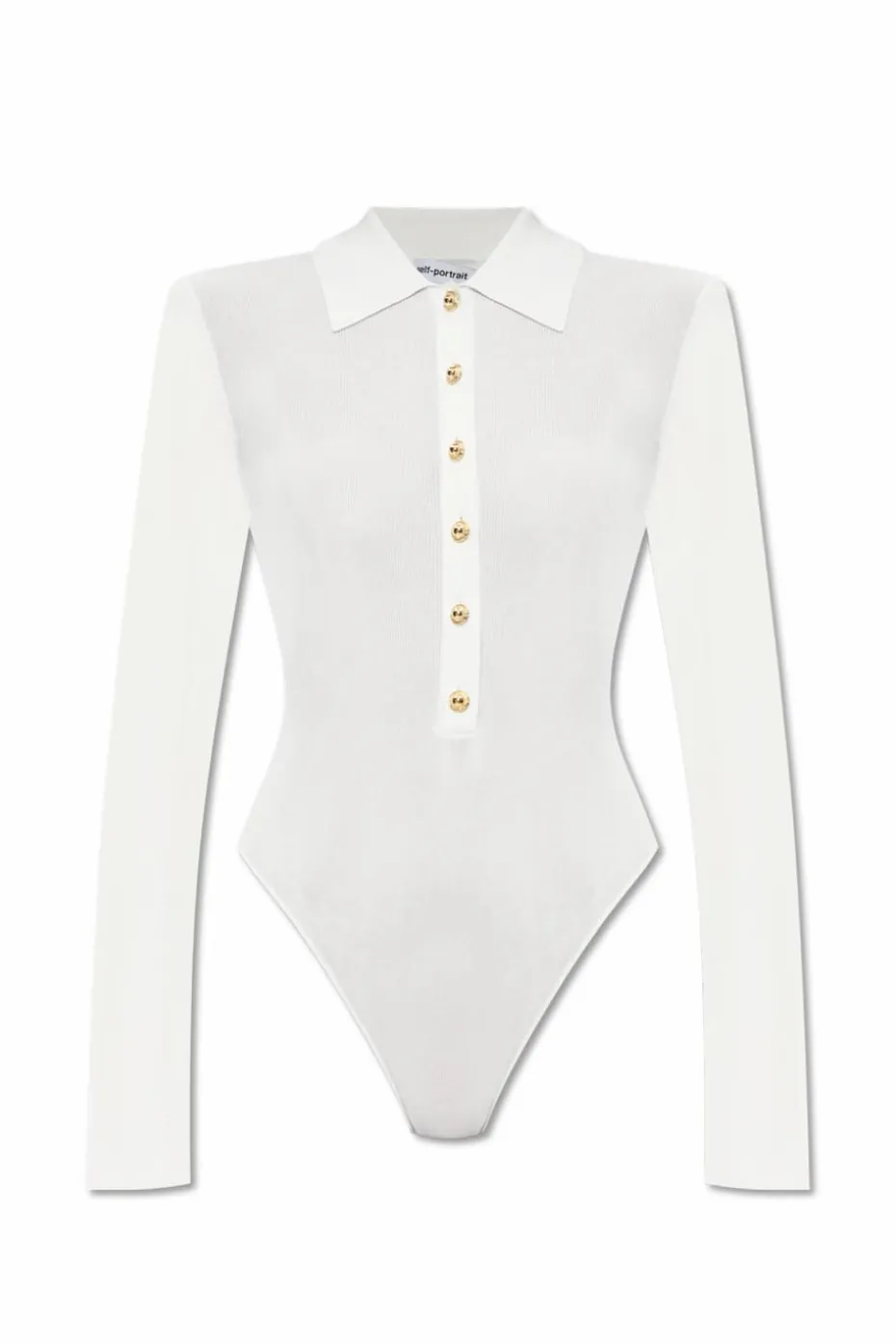 Self-Portrait WHITE Bodysuit with buttons