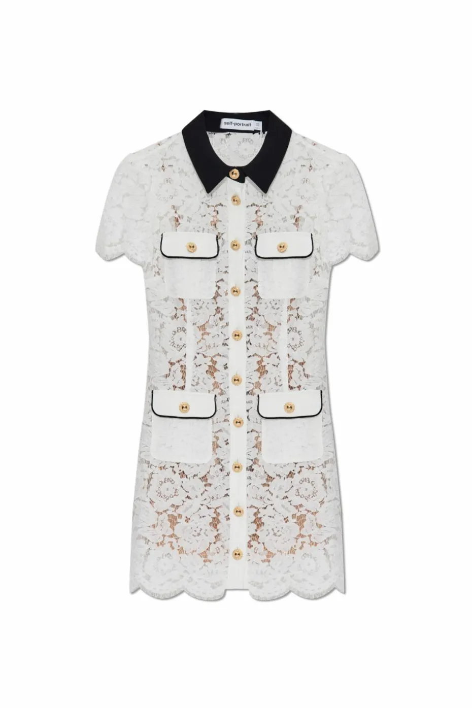 Self-Portrait WHITE Lace dress with pockets