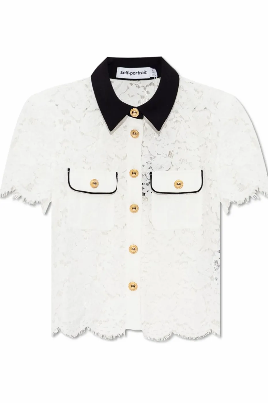 Self-Portrait WHITE Lace shirt