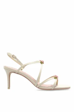Sophia Webster cream Rosette heeled sandals