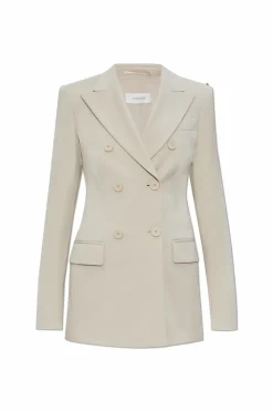 Sportmax beige Double-breasted blazer Frizzo