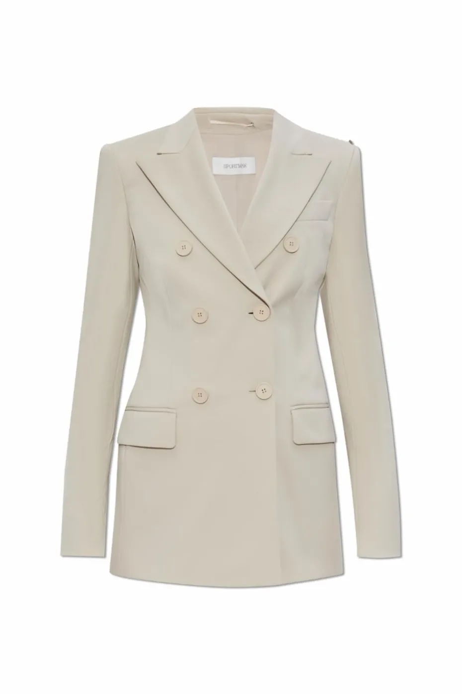 Sportmax beige Double-breasted blazer Frizzo