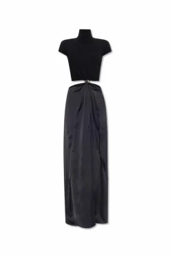 Sportmax BLACK Dress with appliqué