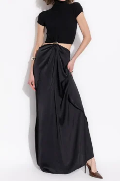 Sportmax BLACK Dress with appliqué