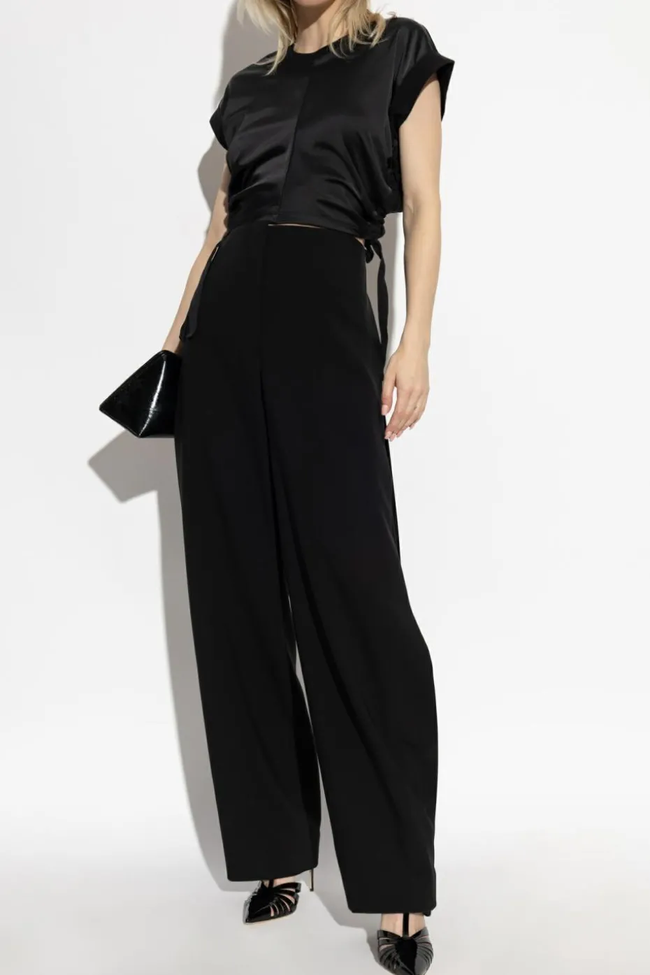 Sportmax BLACK High-waisted pants