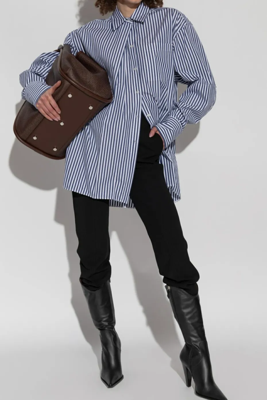 Sportmax BLUE Cotton shirt 'Firma'