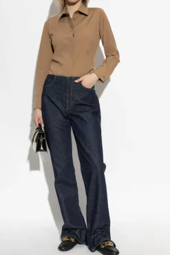Sportmax NAVY BLUE Jeans with logo