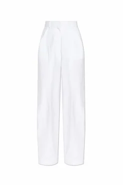 Sportmax WHITE Pleated pants