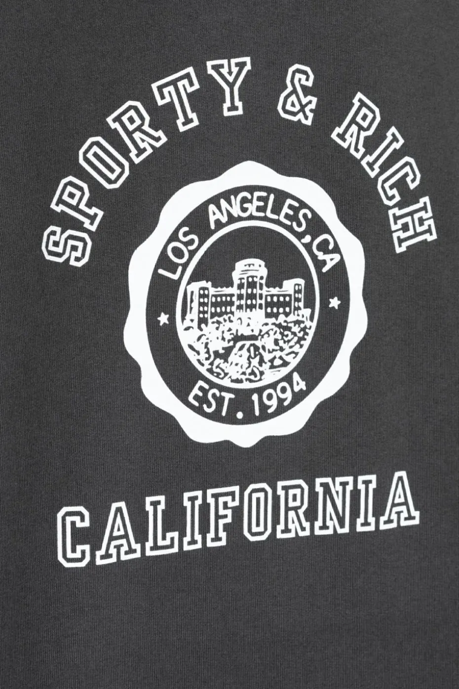 Sporty & Rich BLACK "California Emblem" sweatshirt