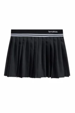 Sporty & Rich BLACK Pleated skirt