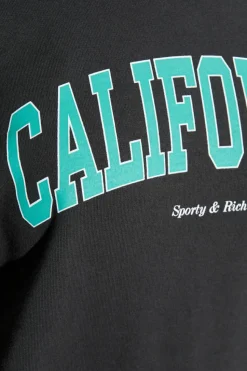 Sporty & Rich BLACK Sweatshirt from the The Mountain collection
