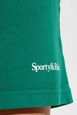 Sporty & Rich GREEN Logo Shorts