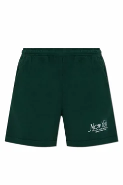 Sporty & Rich GREEN Shorts from the Preppy collection