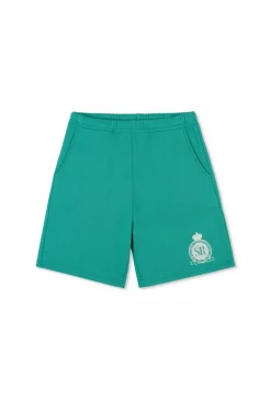 Sporty & Rich Kids GREEN Logo shorts