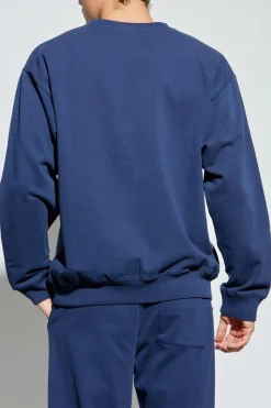 Sporty & Rich NAVY BLUE Logo sweatshirt from the 