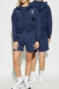 Sporty & Rich NAVY BLUE Shorts from the 47 & The New York Yankees collection
