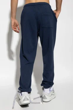 Sporty & Rich NAVY BLUE Sweatpants with logo