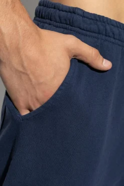 Sporty & Rich NAVY BLUE Sweatpants with logo