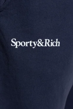 Sporty & Rich NAVY BLUE Sweatpants from the 'UCLA' collection