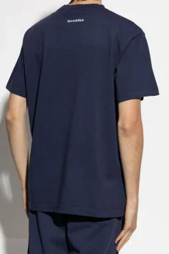 Sporty & Rich NAVY BLUE T-shirt from the `UCLA` collection