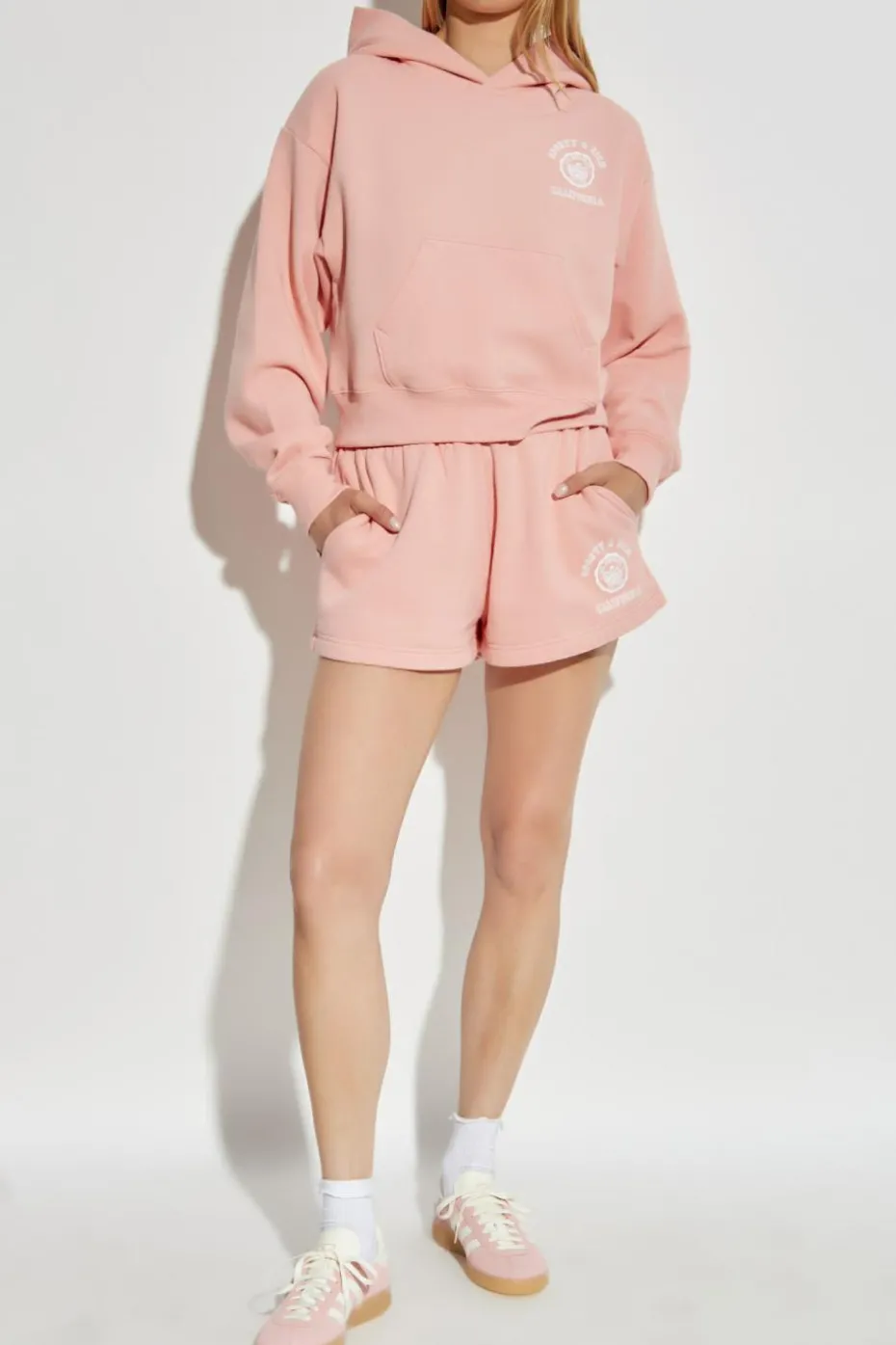 Sporty & Rich PINK Shorts with logo