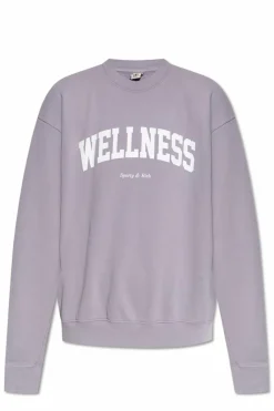 Sporty & Rich PURPLE Sweatshirt with logo