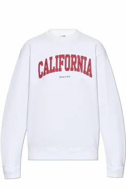 Sporty & Rich WHITE Cotton Sweatshirt